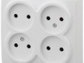 Розетка 4-м ОП Эра Эксперт 11-2210-01 16А IP20 250В 4х2P бел. Эра Б0020706