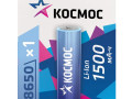 Аккумулятор Li-ion 18650 1500мА.ч без защиты (блист.1шт) КОСМОС KOC18650Li-ion15UBL1