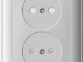Розетка 2-м СП W59 16А IP20 без заземл. защ. шторки бел. SchE RS16-254-18