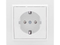 Розетка 1-м СП Минск 16А IP20 с заземл. защ. шторки бел. Basic EKF ERR16-028-100