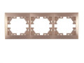 Рамка 3-м Мира горизонт. свет. корич. LEZARD 701-3100-148