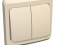 Выключатель 2-кл. СП Этюд 10А IP20 крем. SchE BC10-002K