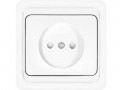 Розетка 1-м СП Валери 16А IP20 без заземл. защ. шторки бел. UNIVersal В0022x